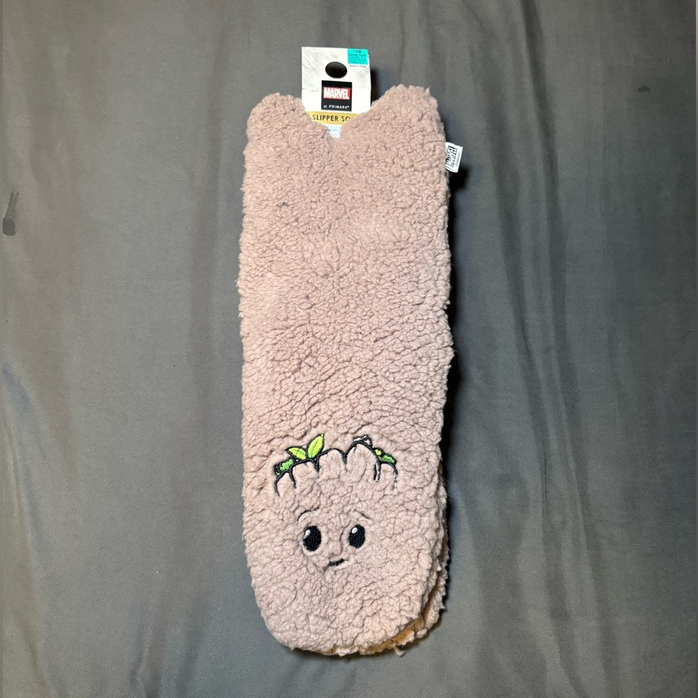 Marvel Groot Slipper Sock in Soft Brown